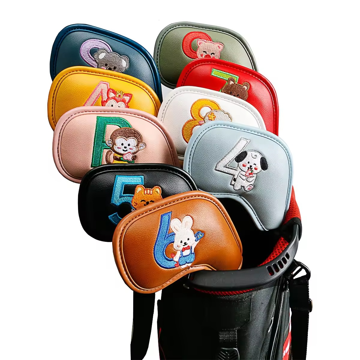 Golf Equipment Storage - 9 adet sevimli karikatür hayvan Golf