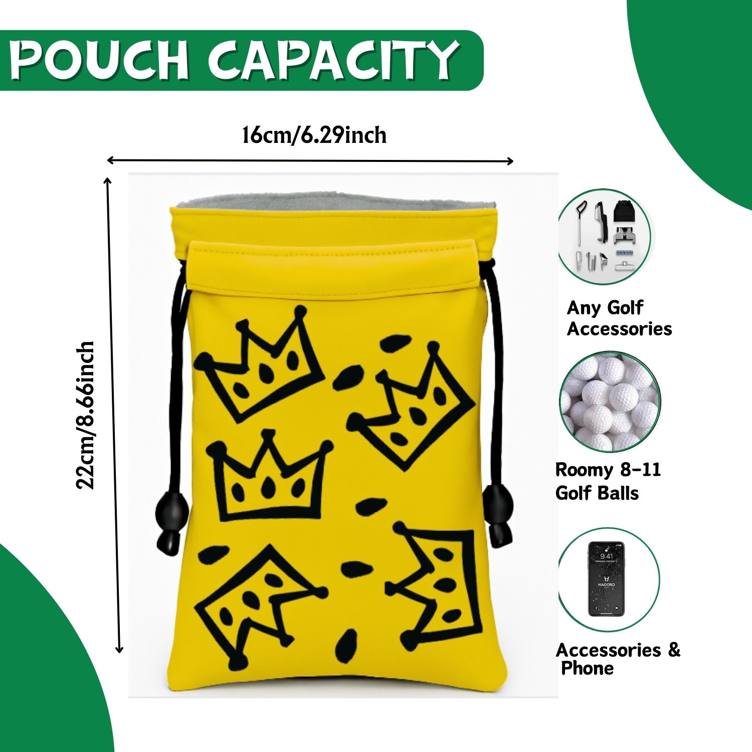 Crown Golf Değerli Eşya Çantas - Golf Equipment Drawing incelemesi ve fiyatı